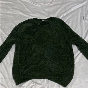 Green oversized sweater